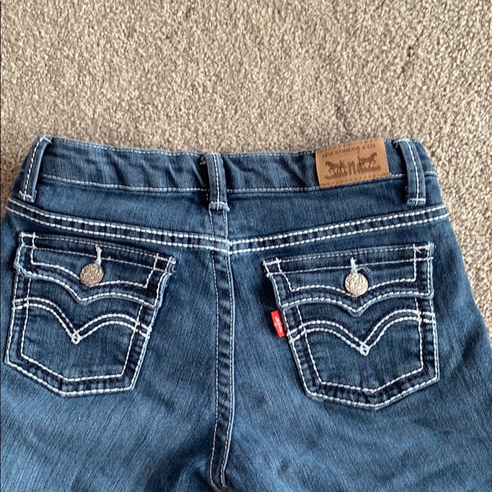 Levi’s Bootcut Jeans.  Adjustable waist.